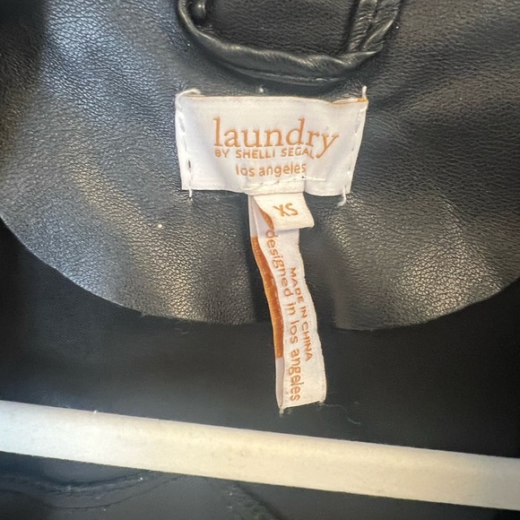 Laundry Leather Jacket With Puff Shoulders - Picture 4 of 4